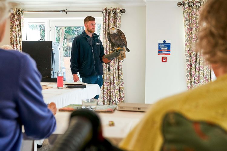 Care home residents have eagle-eye view in live drawing class